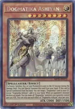 Dogmatika Ashiyan MP21-EN172 Prismatic Secret Rare 1st NM Yugioh DNA GAMES - Image 1