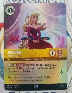 Aurora - Holding Court (Epic) 206/204 Fabled Holo Disney Lorcana Pack Fresh - Image 1