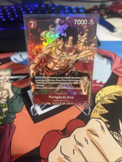 Portgas D. Ace OP02-013 SR (Alt Art) Paramount War One Piece TCG Card - Image 1