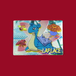 LAPRAS (LAPLACE)--JAPANESE MEIJI EMBOSSED PROMO FOIL POKEMON CARD - Image 1