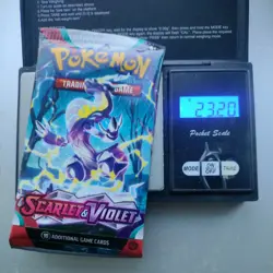 Heavy 23.20g Pokemon Tcg scarlet and violet base Booster Pack Factory Sealed New - Image 1