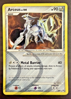 Arceus AR9 Rare Holo Card Pokemon TGC Near Mint Condition - Image 1
