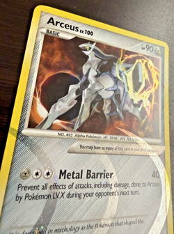 Arceus AR9 Rare Holo Card Pokemon TGC Near Mint Condition - Image 2