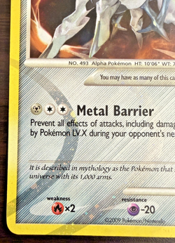 Arceus AR9 Rare Holo Card Pokemon TGC Near Mint Condition - Image 5