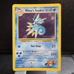 4 - Misty's Seadra PRERELEASE Gym Heroes - Holo Rare 9/132 WOTC Card NM Pokemon - Image 2