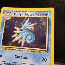 4 - Misty's Seadra PRERELEASE Gym Heroes - Holo Rare 9/132 WOTC Card NM Pokemon - Image 4