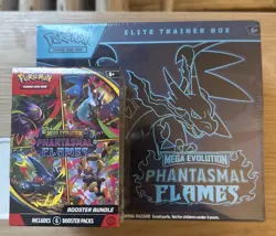 Pokemon Mega Evolution Phantasmal Flames ETB & Booster Bundle NEW - Image 1