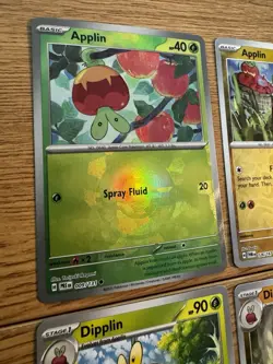 8x Applin Dipplin Flappe Card Lot Reverse Holo Full Art EX Pokemon Collection - Image 2