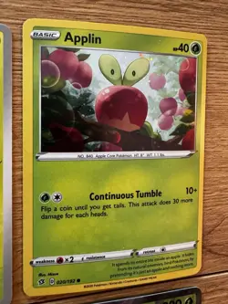 8x Applin Dipplin Flappe Card Lot Reverse Holo Full Art EX Pokemon Collection - Image 4