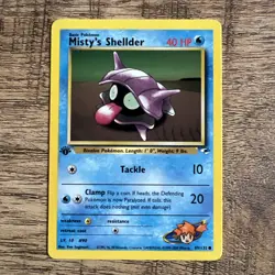 Pokemon 1st Edition Gym Heroes Misty's Shellder 89/132 NM - Image 1
