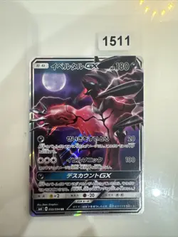 EX/NM Pokemon Karten Yveltal-GX Double Rare (RR) 055/094 Japanisch - Image 1