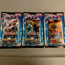 YuGiOh World Superstars 3 Pack Set Trading Cards - Image 1