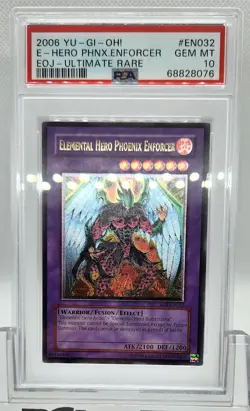 YUGIOH EOJ-EN032 ELEMENTAL HERO PHOENIX ENFORCER ULT PSA 10 GEM MINT #68828076 - Image 3