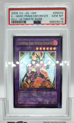 YUGIOH EOJ-EN032 ELEMENTAL HERO PHOENIX ENFORCER ULT PSA 10 GEM MINT #68828076 - Image 4