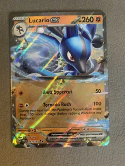 Lucario EX 051/131 Pokemon TCG Card Prismatic Evolutions Holo Double Rare - Image 3
