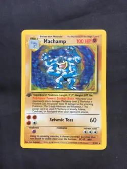 Pokemon Cards: Base Set Rare Holo: Machamp 8/102 - Image 1