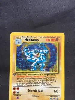 Pokemon Cards: Base Set Rare Holo: Machamp 8/102 - Image 2