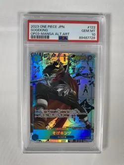 PSA 10 Sogeking OP03-122 Comic Parallel Manga Alt Art One Piece Card giapponese - Image 1
