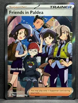 Pokemon TCG Trainer Friends in Paldea Ultra Rare Holo Card 137/131 Prismatic NM - Image 1
