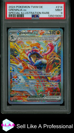 GRENINJA EX SPECI ILL RARE POKEMON GER TWM DE-TWILIGHT MASQUERADE 2024 214 PSA 9 - Image 1