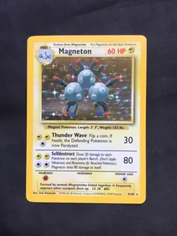 Pokemon Cards: Base Set Rare Holo: Magneton 9/102 - Image 1