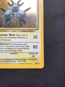 Pokemon Cards: Base Set Rare Holo: Magneton 9/102 - Image 5