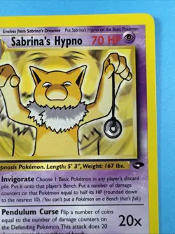 Sabrina's Hypno 56/132 NM/MINT Normal Gym Challenge Uncommon Pokemon Card - Image 5