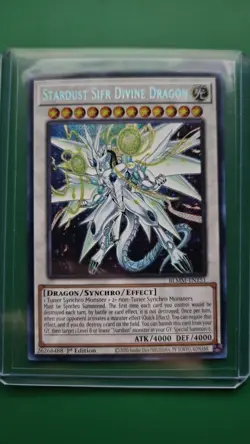 Yu-Gi-Oh Stardust Sifr Divine Dragon BLMM-EN151 1st Edition Secret Rare - Image 1