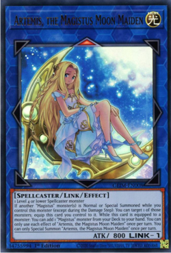 Artemis, the Magistus Moon Maiden GEIM-EN008 Ultra Rare 1st Ed - NM Yugioh - Image 1