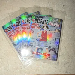 ONE PIECE COLLEGE BASKETBALL US VOYAGE CARD, MONKEY D.LUFFY GONZAGA-MINT IN HAND - Image 1