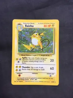 Pokemon Cards: Base Set Rare Holo: Raichu 14/102 - Image 1
