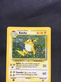 Pokemon Cards: Base Set Rare Holo: Raichu 14/102 - Image 2