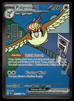 Pokemon Cards Pidgeot ex 225/197 Obsidian Flames Special Illustration Rare NM - Image 1