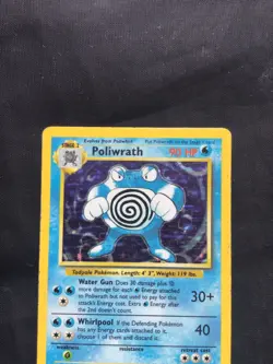 Pokemon Cards: Base Set Rare Holo: Poliwrath 13/102 - Image 2