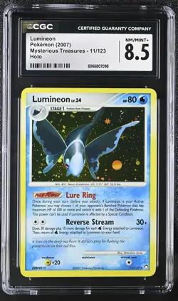 CGC 8.5 Lumineon 2007 Mysterious Treasures 11/123 Holo Pokemon Card - Image 1