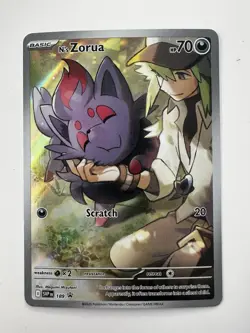 Pokemon TCG N's Zorua 189 Scarlet & Violet Promo Holo Card Journey Together - Image 1