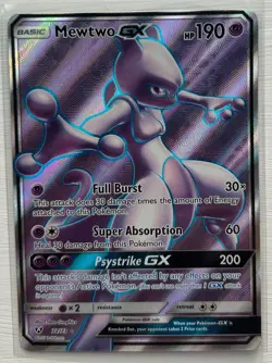 Mewtwo GX 72/73 - Pokemon Shining Legends Full Art Pokemon Card Near Mint - Image 1