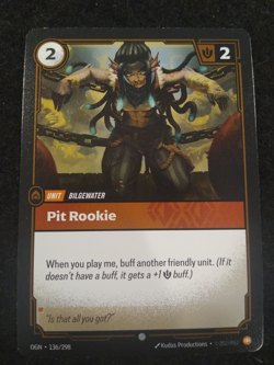 PIT ROOKIE 136/298 RIFTBOUND LEAGUE OF LEGENDS RARE FOIL ENGLISH CARD - Image 1