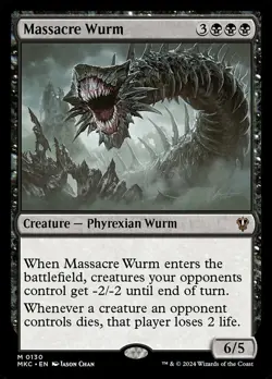 Mint/Near-Mint, English - 1 x MTG Massacre Wurm Commander: Murders at Karlov Man - Image 1
