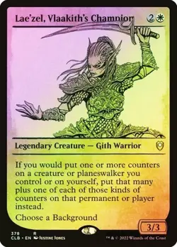 NM Showcase Foil Lae'zel, Vlaakith's Champion, MTG, Baldur's Gate, Magic, 378 - Image 1
