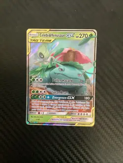 Celebi & Venusaur GX - 1/181 - Ultra Rare NM, English Pokemon Team Up - Image 1