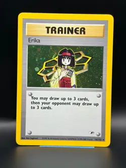 Pokemon Lightly Played Erika - 16/132 - Holo Rare - Unlimited Edition English - Image 1