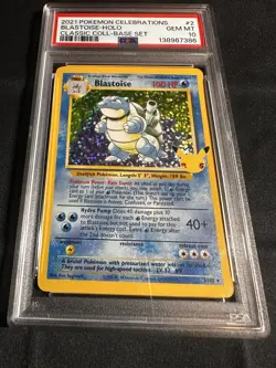 Blastoise 2/102 Holo Pokemon 2021 Celebrations Classic Collection PSA 10 GEM - Image 2