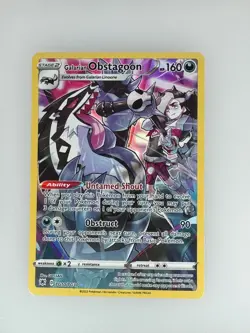 2022 Pokemon Astral Radiance Trainer Gallery Galarian Obstagoon TG10/TG30 NM - Image 1