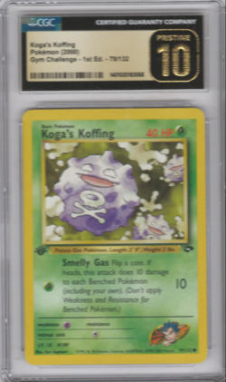 2000 POKEMON GYM CHALLENGE 1ST EDITION #79 KOGA'S KOFFING CGC 10 - Image 1