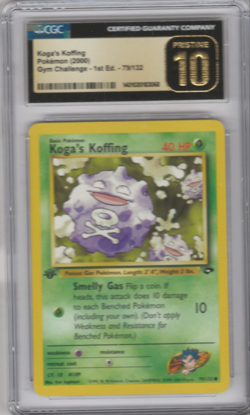 2000 POKEMON GYM CHALLENGE 1ST EDITION #79 KOGA'S KOFFING CGC 10 - Image 2