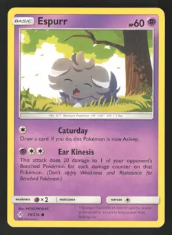 Espurr 79/214 Common Pokemon SM - Unbroken Bonds - Image 1