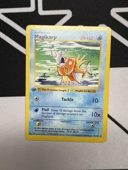 Pokemon Magikarp 35/102 1st Edition Shadowless Base Set Uncommon 1999 WOTC - Image 1