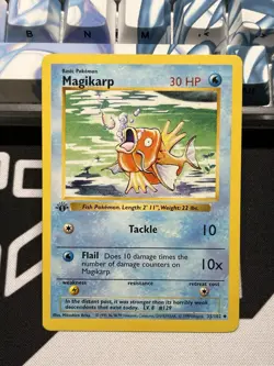 Pokemon Magikarp 35/102 1st Edition Shadowless Base Set Uncommon 1999 WOTC - Image 3
