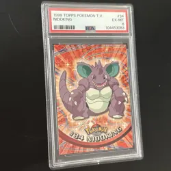 2000 Topps Chrome Pokemon T.V. Nidoking #34 NM PSA 6 - Image 1